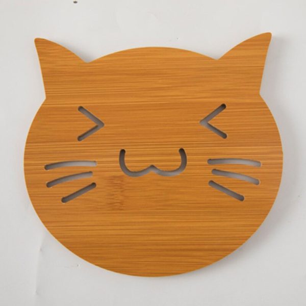 Creative Cartoon Tableware Mat Wooden Tea Cup Mat Bowl Mat Heat Insulation Mat Meal Mat Cup Mat