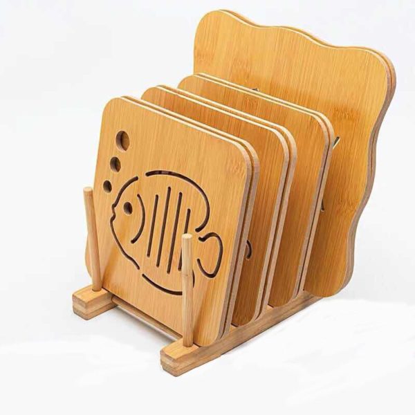 Creative Cartoon Tableware Mat Wooden Tea Cup Mat Bowl Mat Heat Insulation Mat Meal Mat Cup Mat