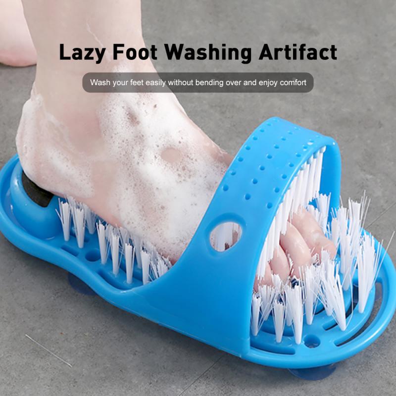 1pc Shower Foot Scrubber Massager Slipper Bath Shoe Cleaner For